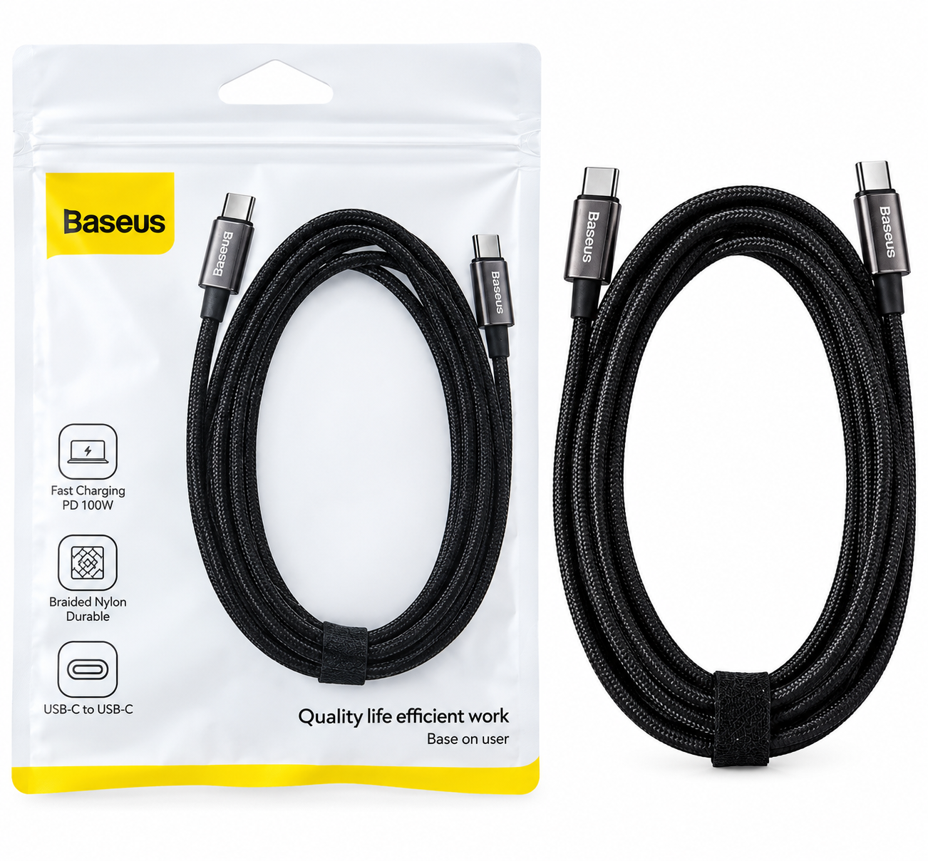 BASEUS 4000-712-711 BRAIDED 2M CORD